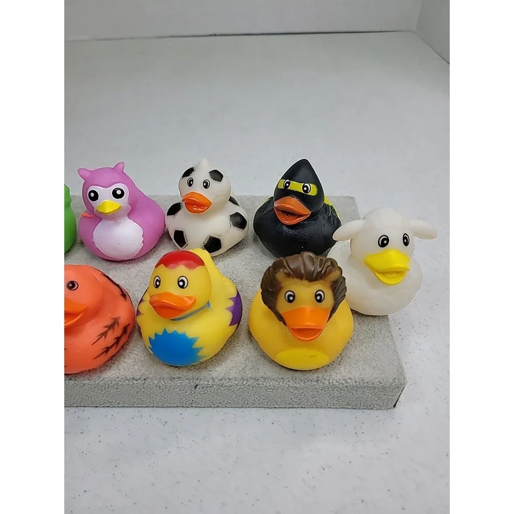 Rubber Ducks in Bulk, Assortment Duckies for Jeep Ducking Duck Lot Of 9